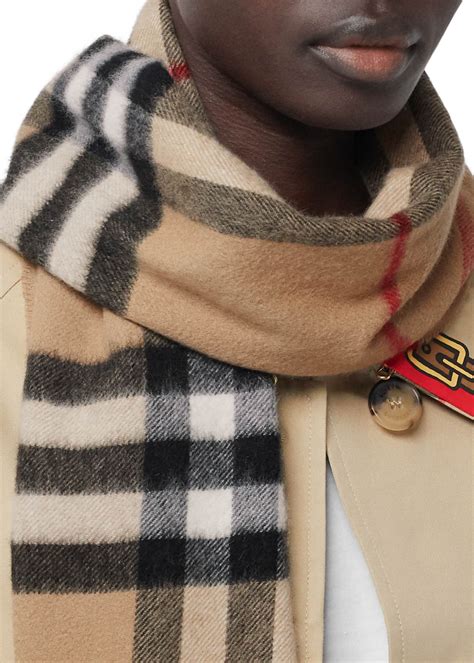 giant check burberry scarf sale|burberry reversible check cashmere scarf.